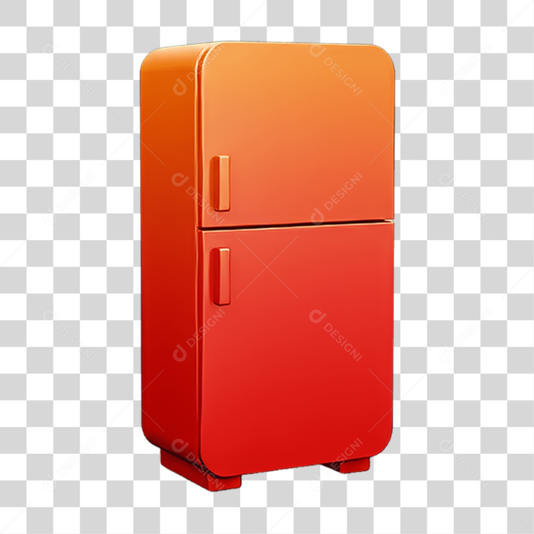 Geladeira com Cores Degradê PNG Transparente