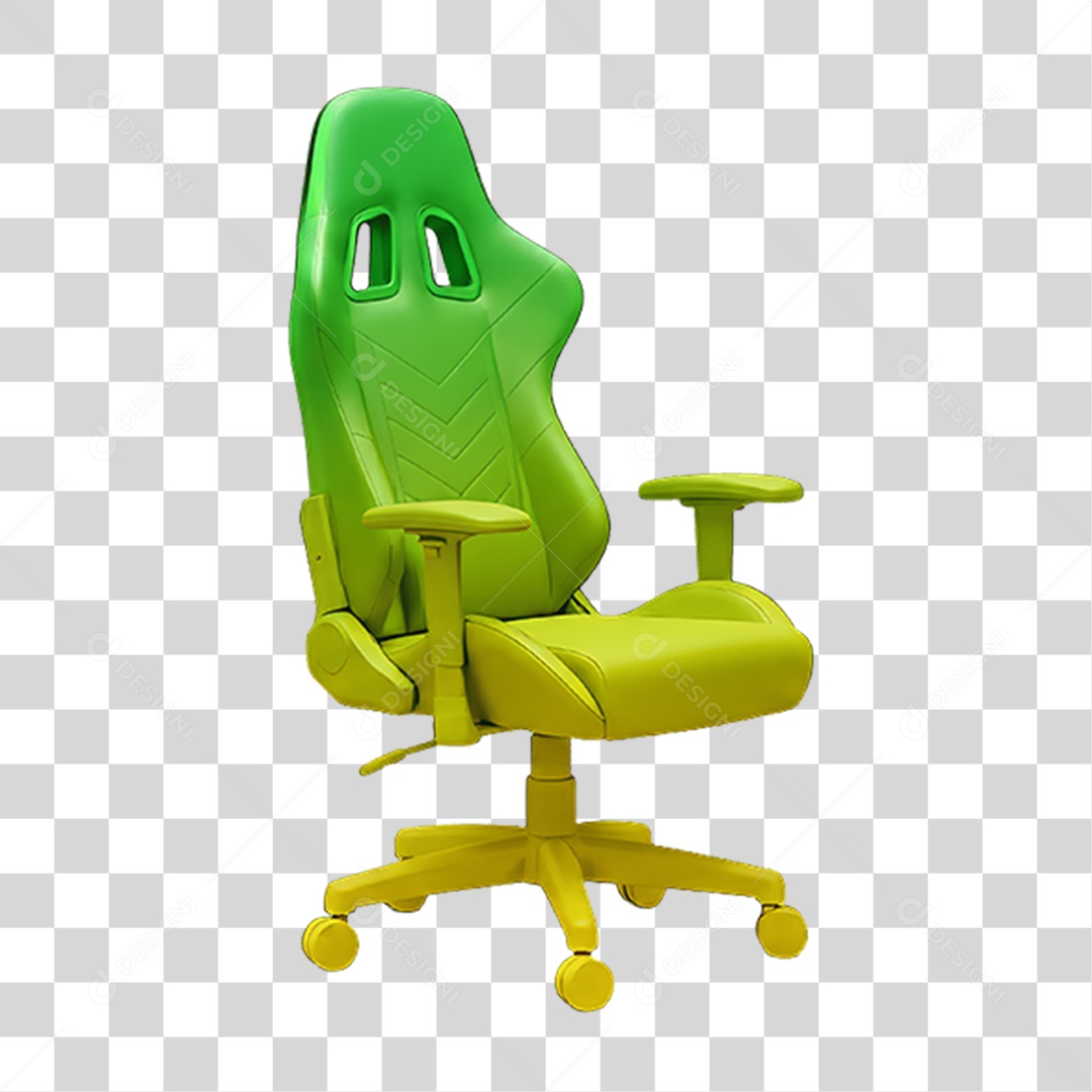 Cadeira Gamer com Cores Degradê PNG Transparente