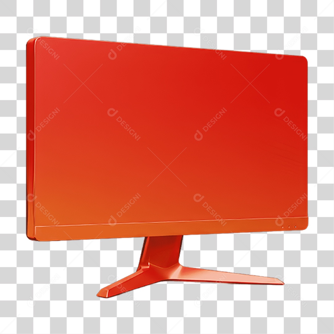 Monitor com Cores Degradê PNG Transparente
