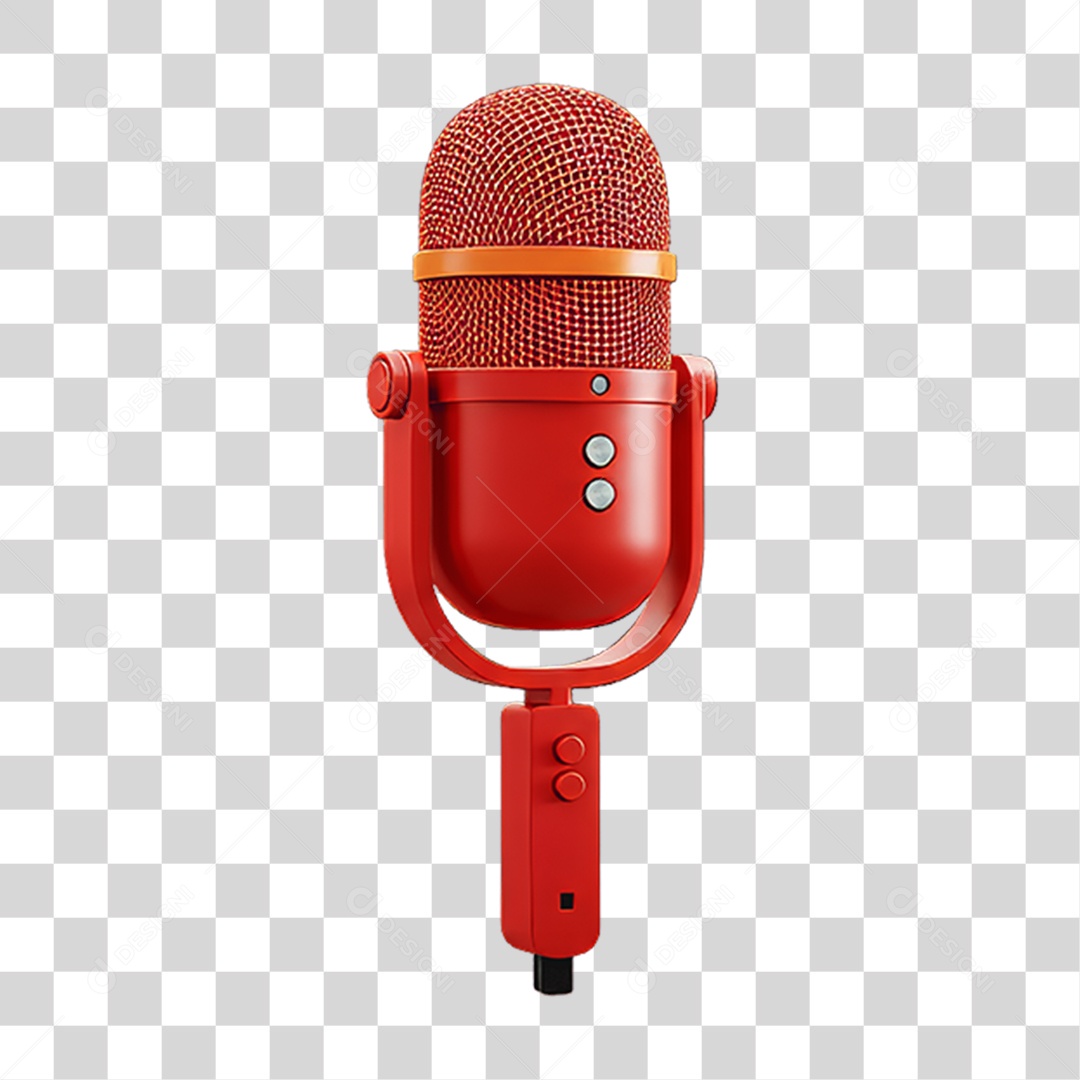 Microfone com Cores Degradê PNG Transparente