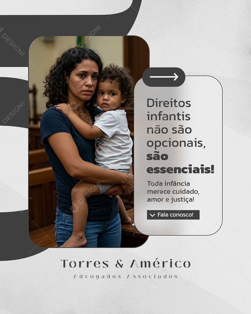 Advocacia Direitos Infantis Social Media PSD Editável