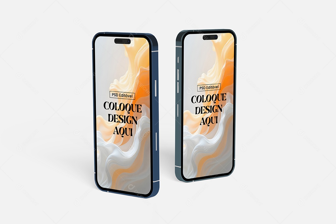 Mockup de Dois IPhones PSD Editável
