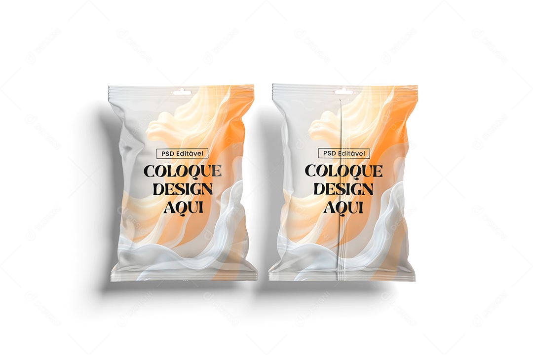 Mockup de Duas Embalagens de Doce PSD Editável