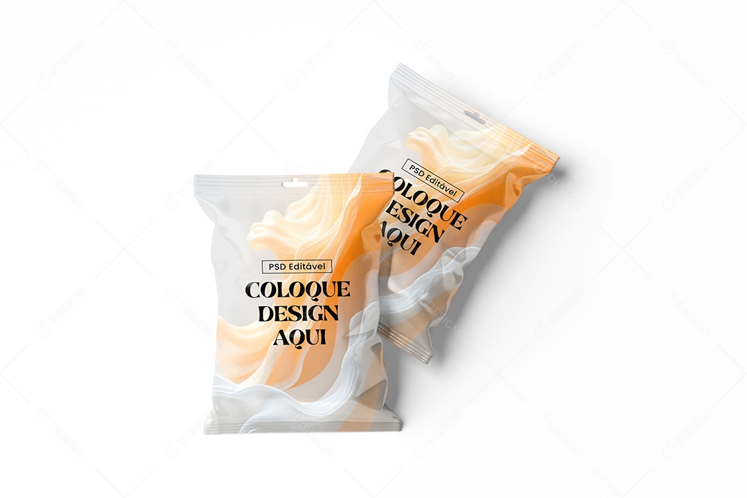 Mockup de Duas Embalagens de Doce PSD Editável