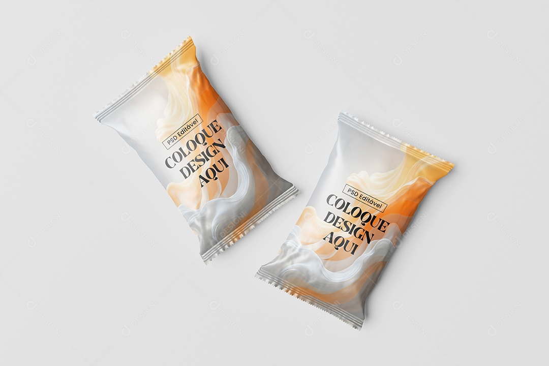 Mockup de Duas Embalagens de Doce PSD Editável