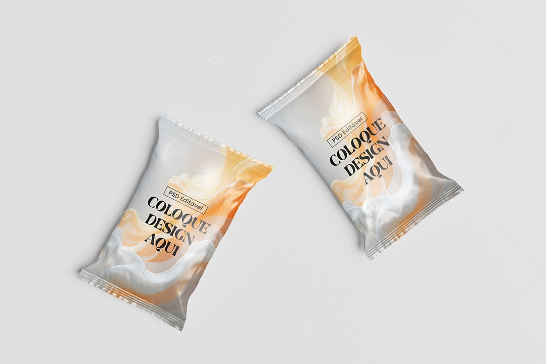 Mockup de Duas Embalagens de Doce PSD Editável