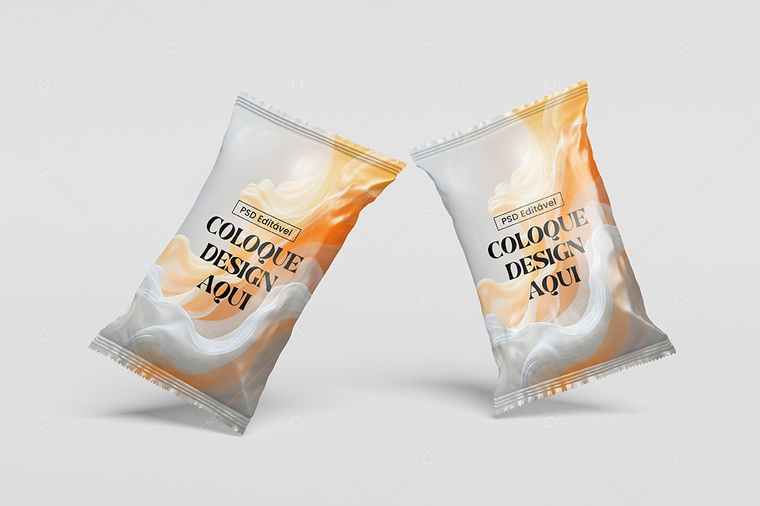 Mockup de Duas Embalagens de Doce PSD Editável