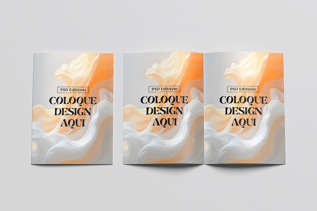 Mockup de Três Panfletos PSD Editável