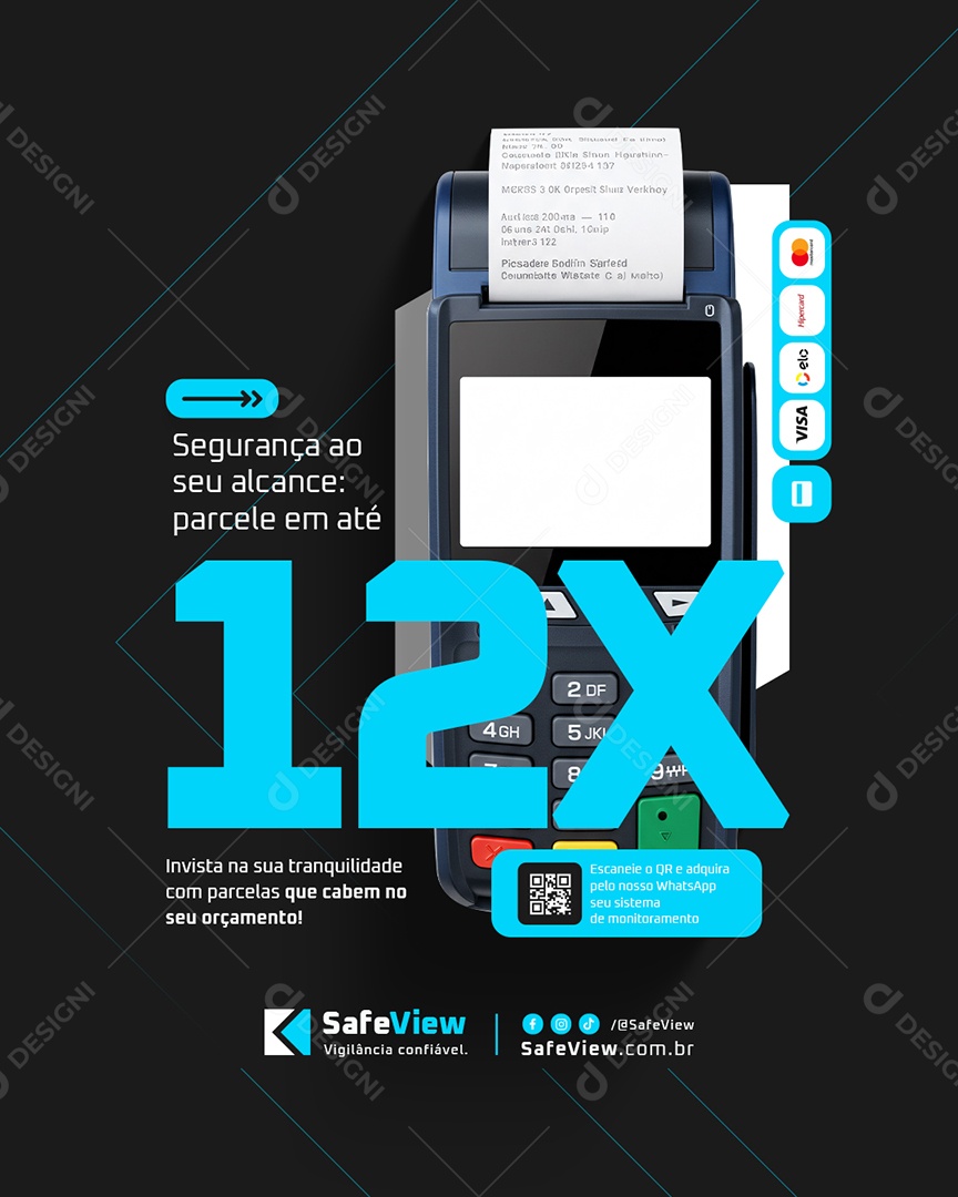 Segurança CFTV Segurança ao seu Alcance Social Media PSD Editável