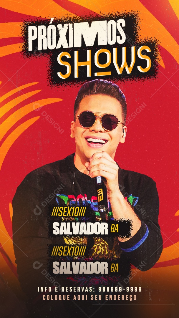 Story Flyer Próximos Shows Wesley Safadão Social Media PSD Editável