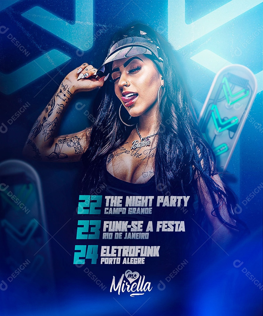 Flyer Mc Mirella Social Media PSD Editável