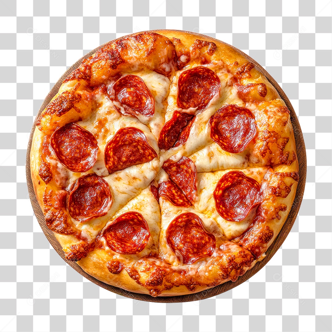 Pizza de Calabresa PNG Transparente