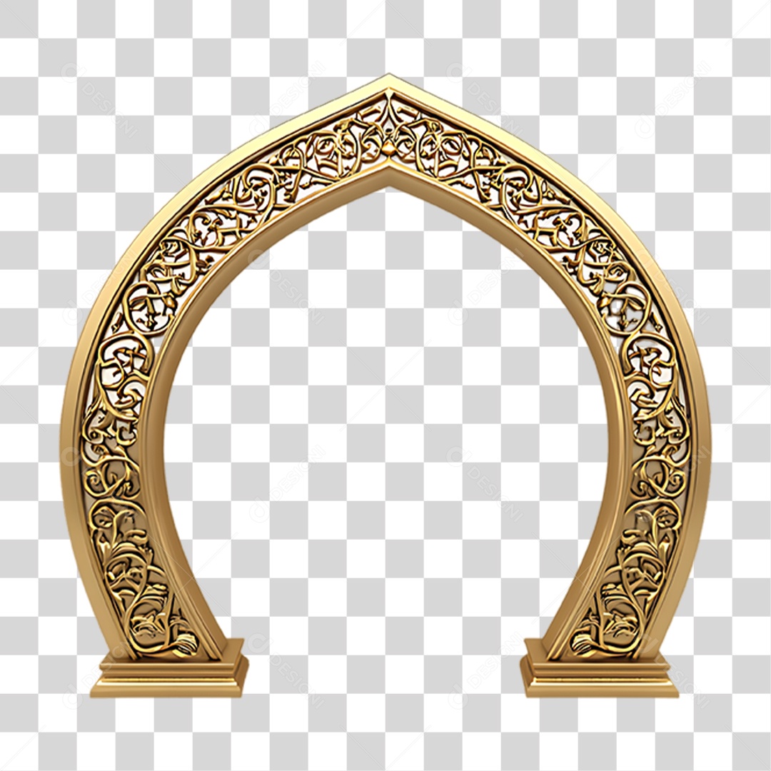 Arco Dourado PNG Transparente