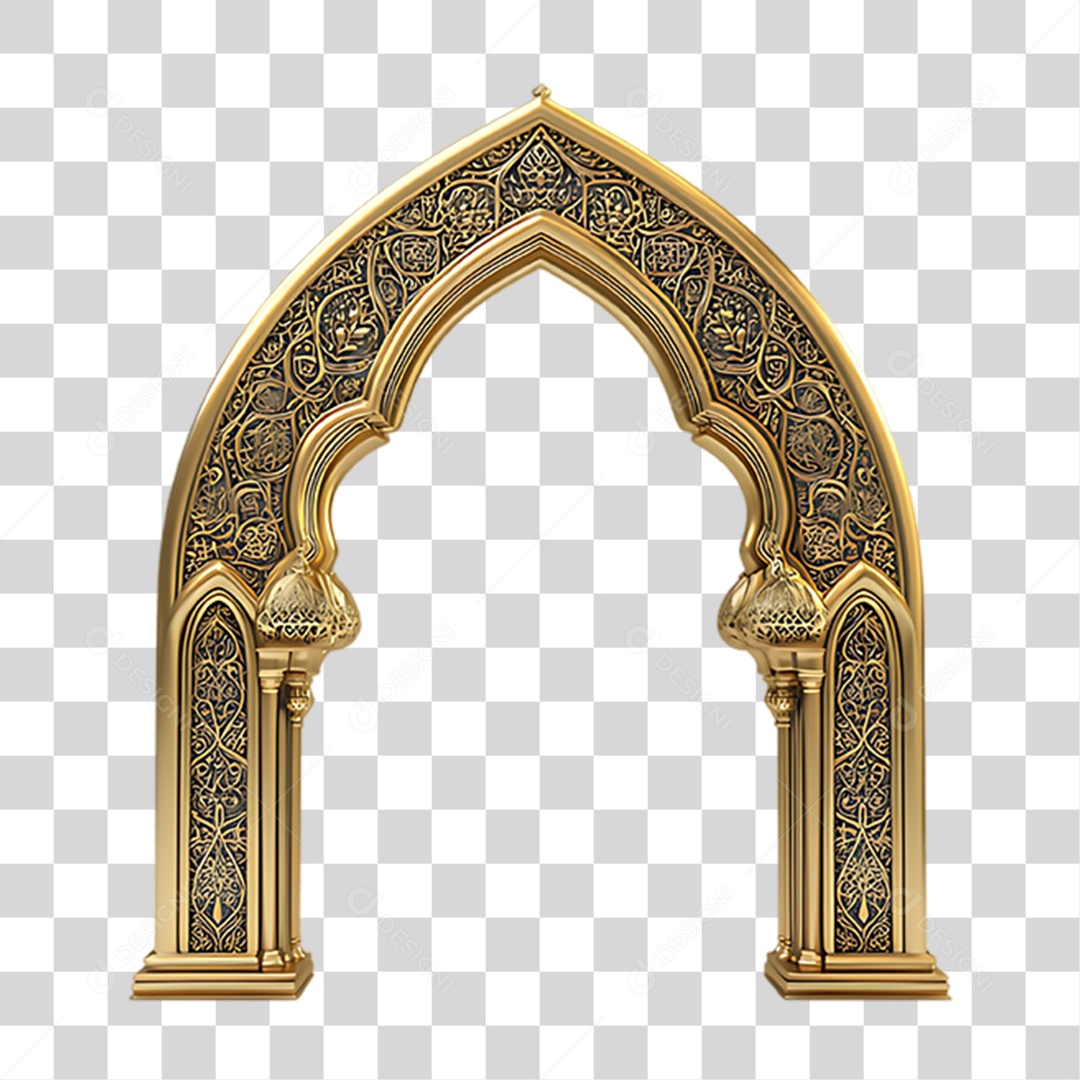 Arco Dourado PNG Transparente