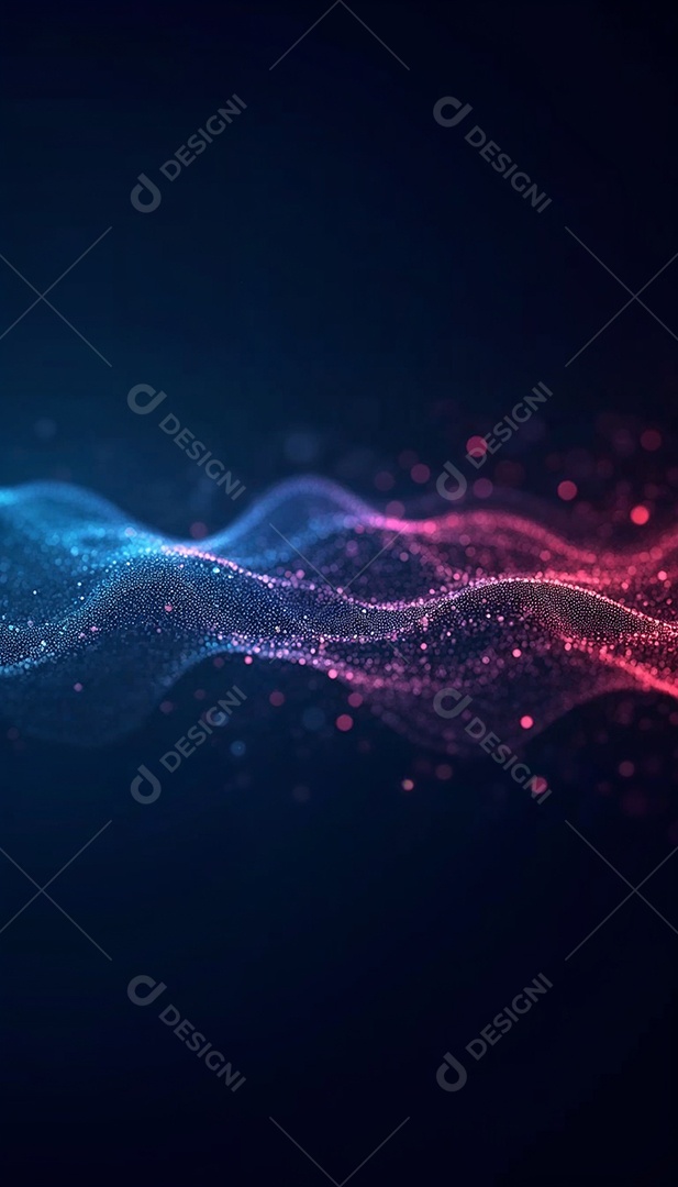 Ponto abstrato conectado com linha gradiente IA generativa