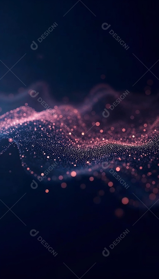 Ponto abstrato conectado com linha gradiente IA generativa