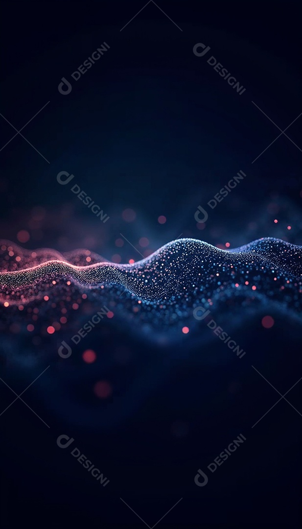 Ponto abstrato conectado com linha gradiente IA generativa