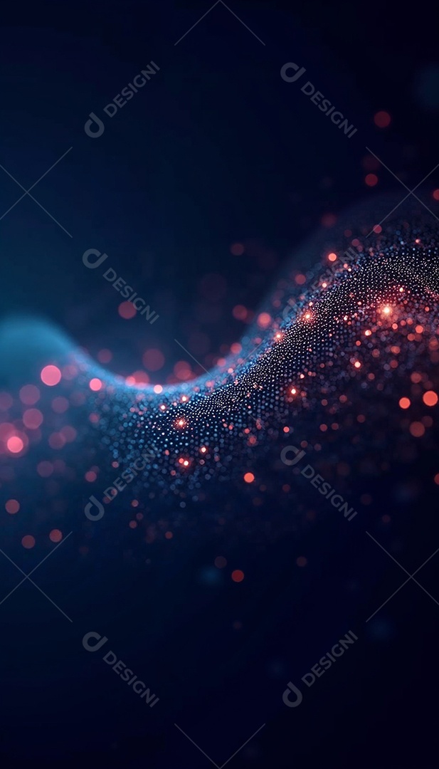 Ponto abstrato conectado com linha gradiente IA generativa