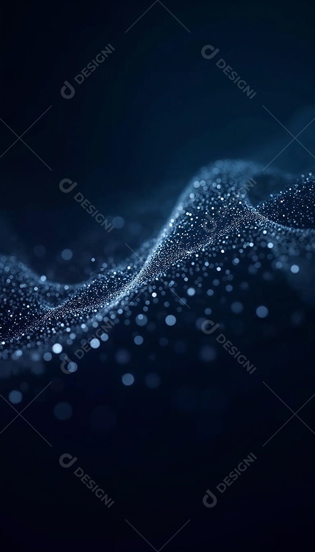 Ponto abstrato conectado com linha gradiente IA generativa