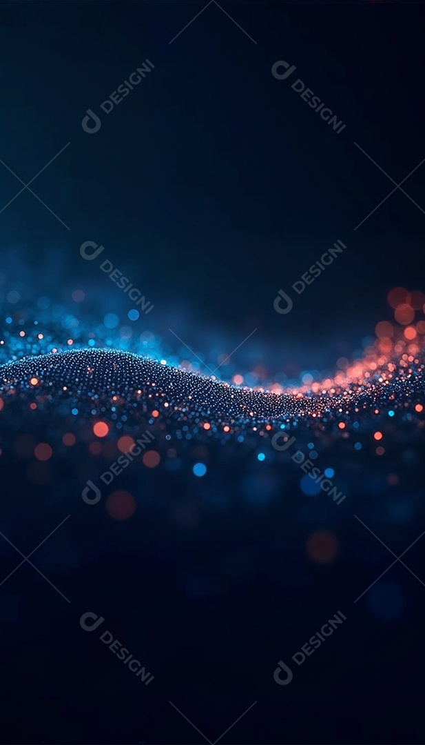 Ponto abstrato conectado com linha gradiente IA generativa