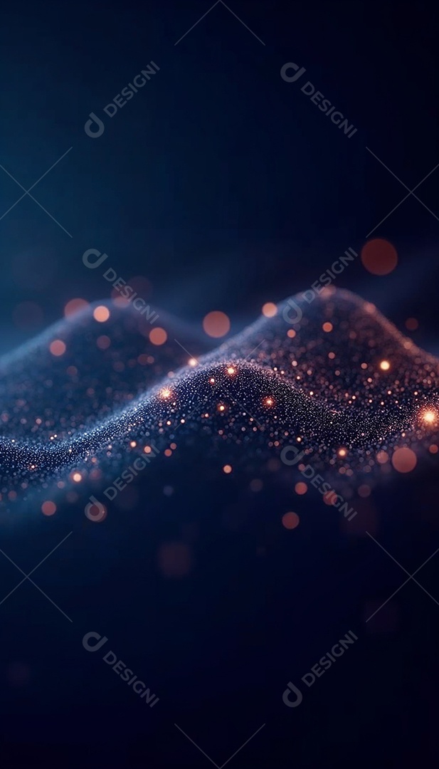 Ponto abstrato conectado com linha gradiente IA generativa