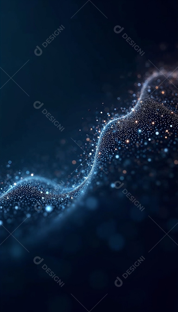 Ponto abstrato conectado com linha gradiente IA generativa