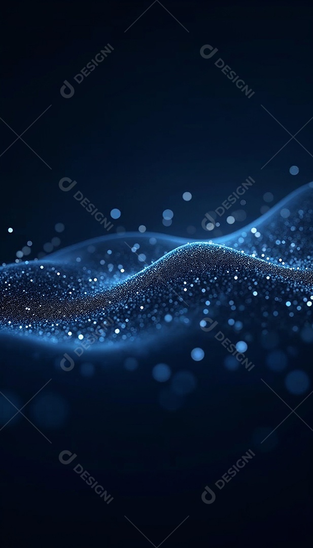 Ponto abstrato conectado com linha gradiente IA generativa