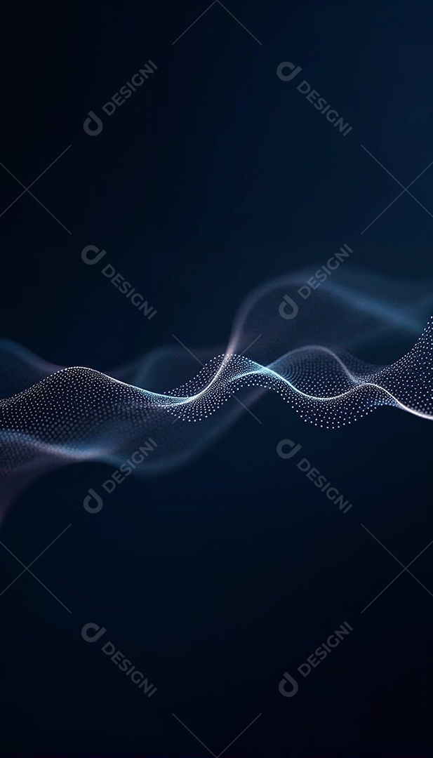 Ponto abstrato conectado com linha gradiente IA generativa