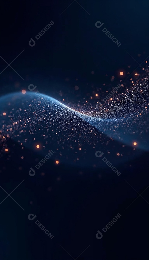 Ponto abstrato conectado com linha gradiente IA generativa