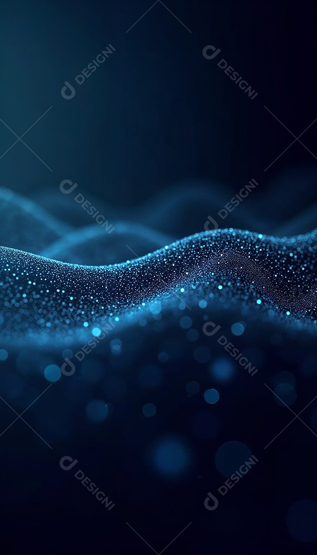 Ponto abstrato conectado com linha gradiente IA generativa