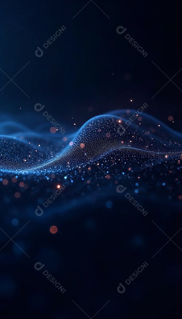 Ponto abstrato conectado com linha gradiente IA generativa