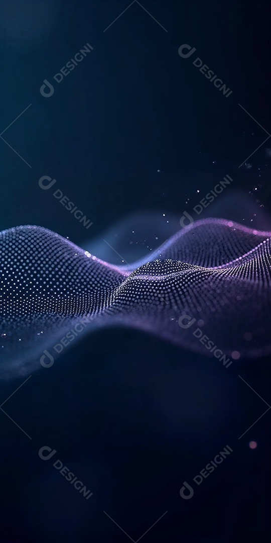 Ponto abstrato conectado com linha gradiente IA generativa