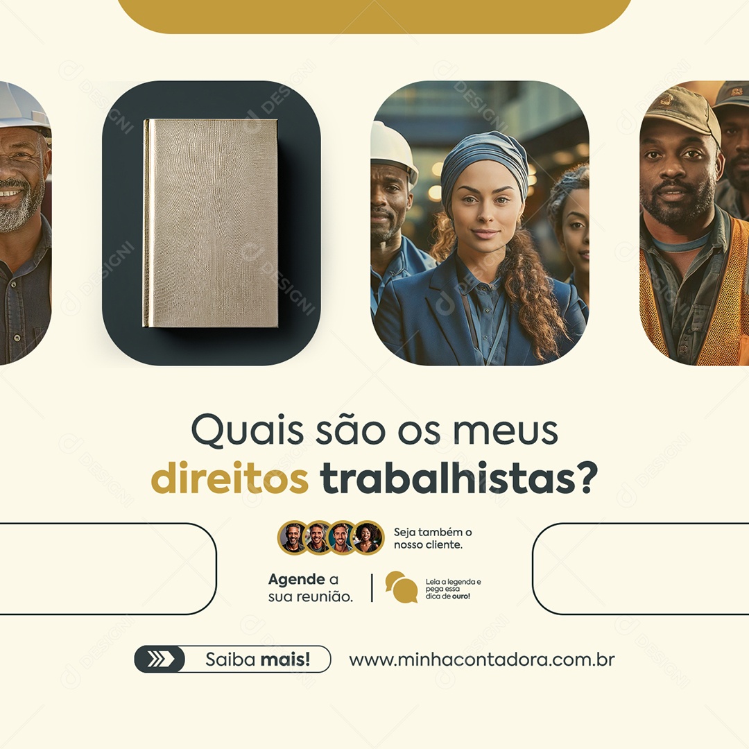 Quais Meus Direitos Trabalhistas Social Media PSD Editável