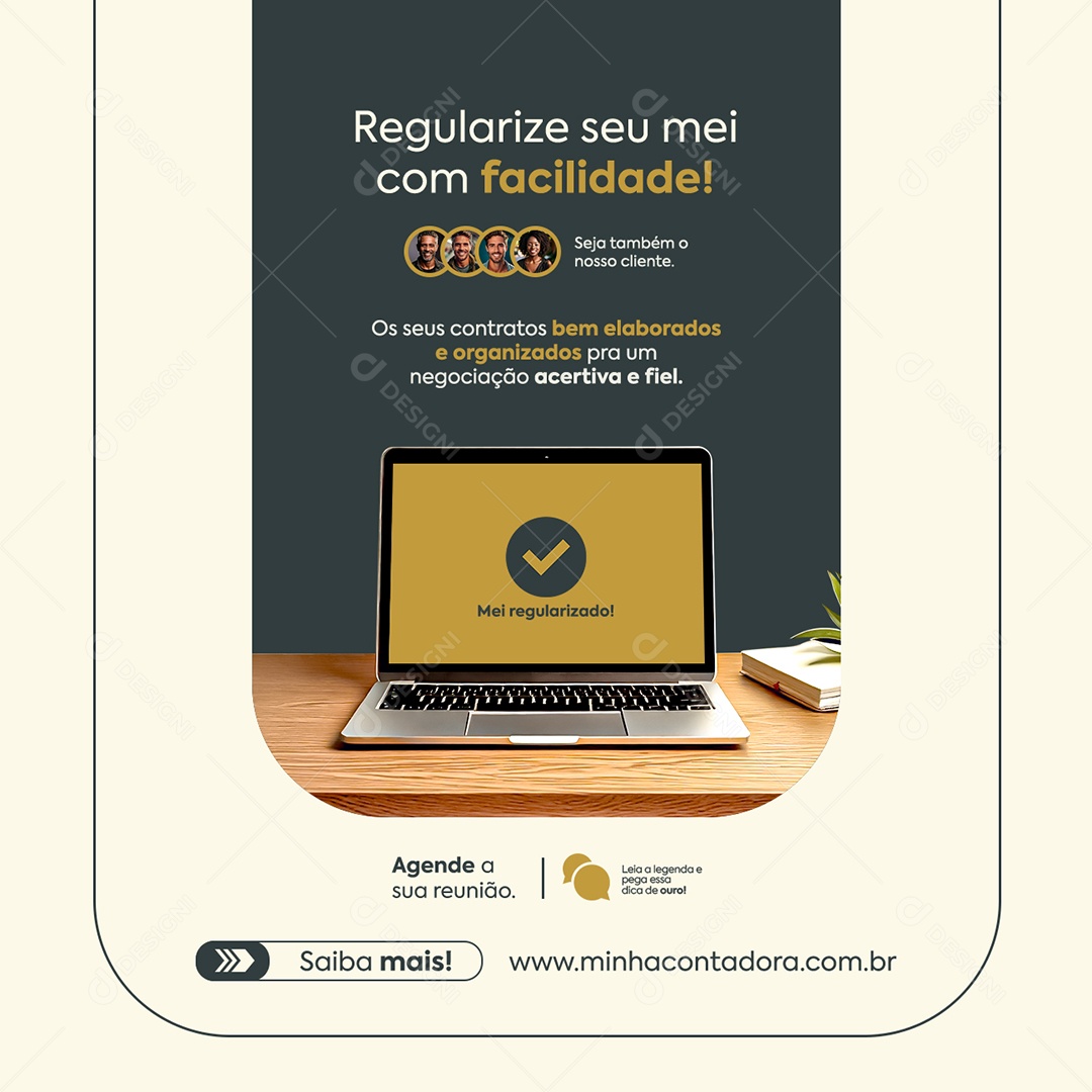 Contabilidade Regularize Seu Mei Com Facilidade Social Media PSD Editável