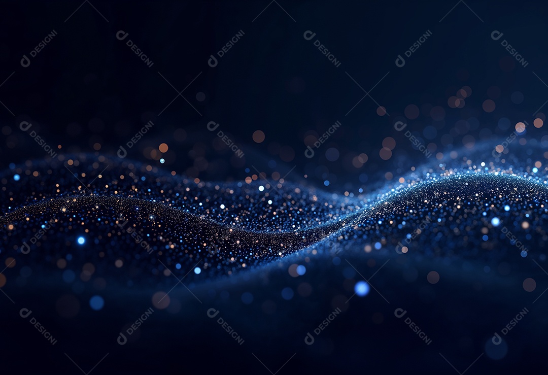 Ponto abstrato conectado com linha gradiente IA generativa