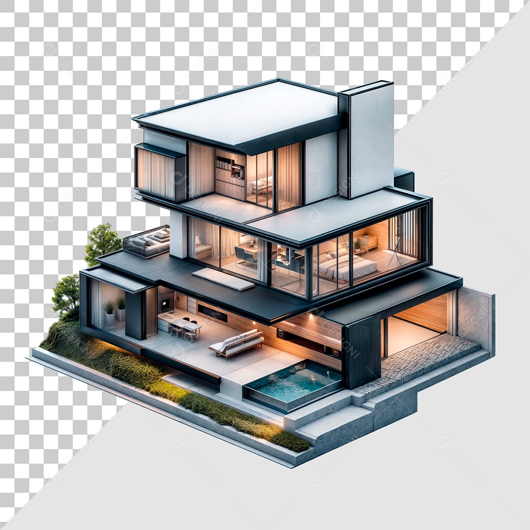 Propriedade de Casa Elemento Para Composição PSD