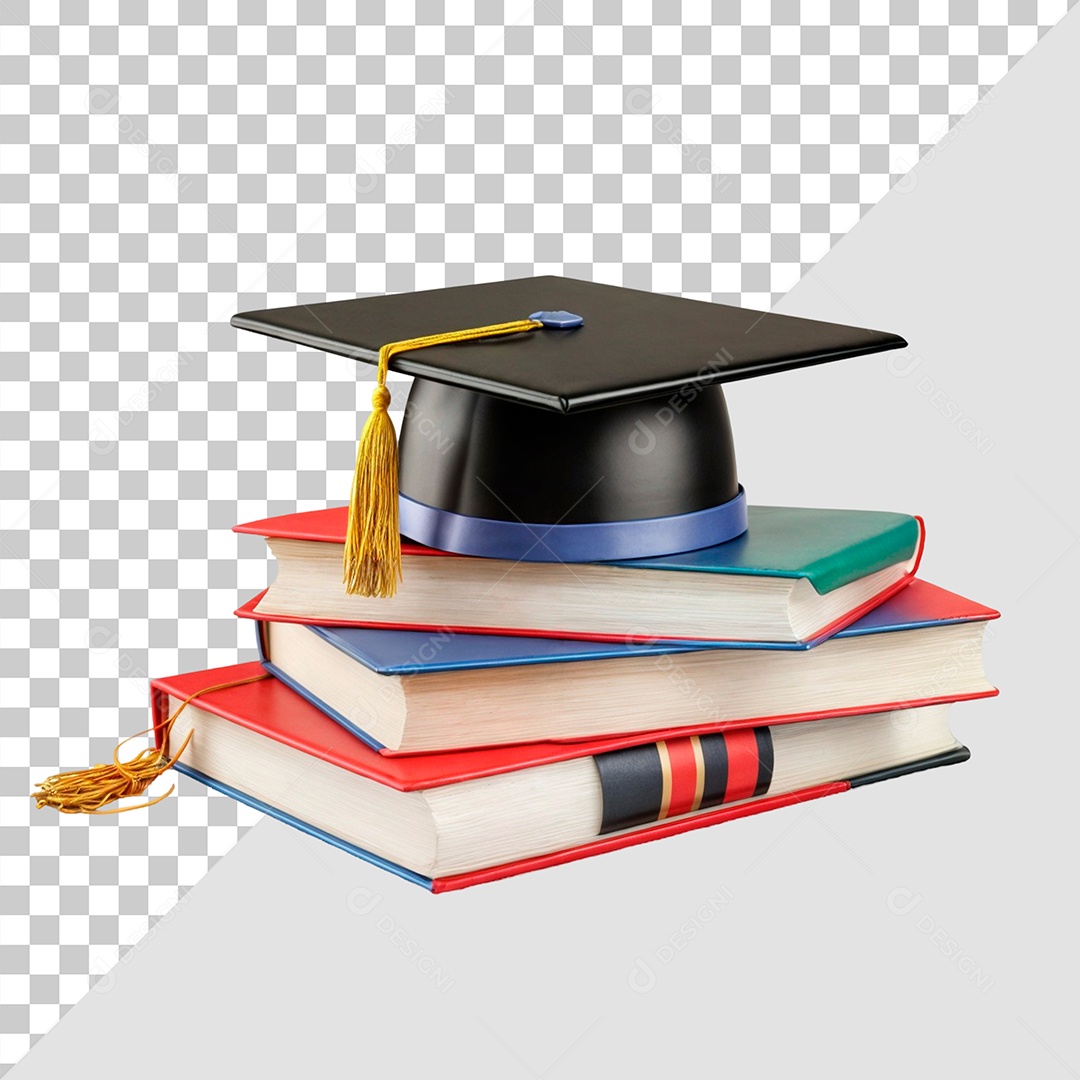 Conceito de Estudos Livros e Capelo Elemento PSD