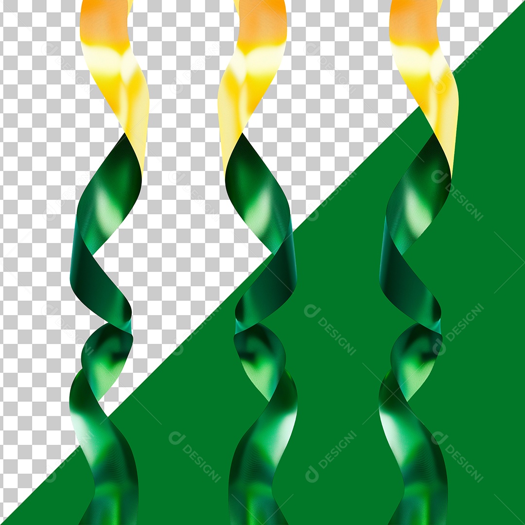 Fitas Verde e Amarela Elemento PSD