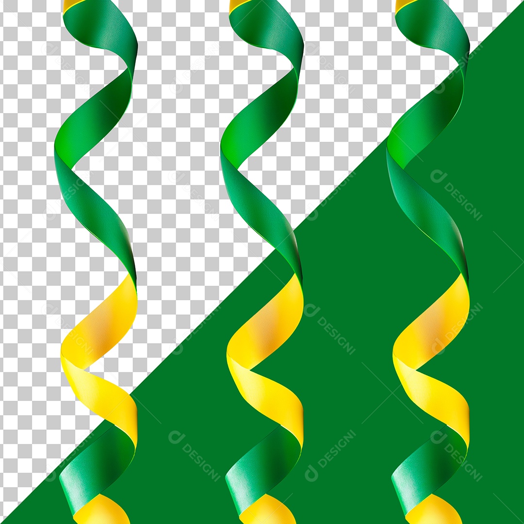 Fitas Verde e Amarela Elemento PSD