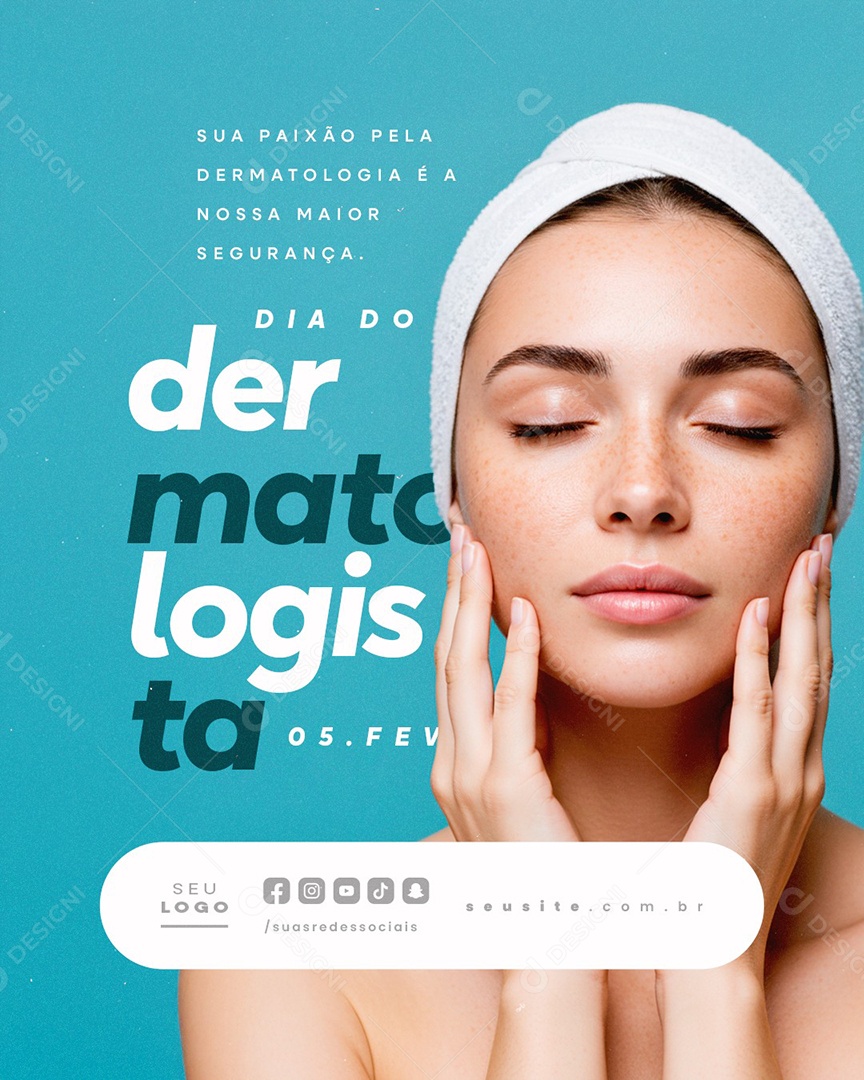 Dia do Dermatologista 05 de Fevereiro Social Media PSD Editável