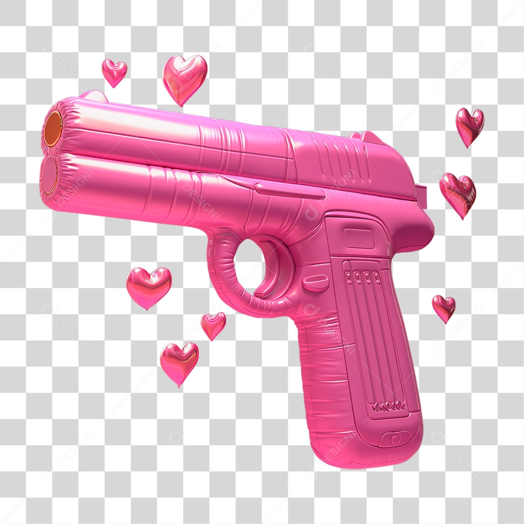 Arma Rosa PNG Transparente