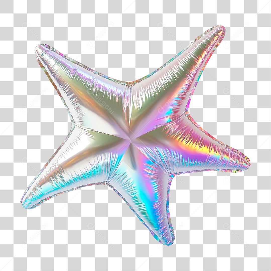 Balão em Formato de Estrela PNG Transparente