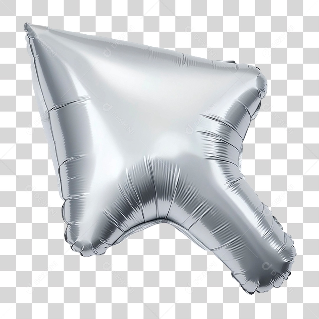 Balão Prata PNG Transparente
