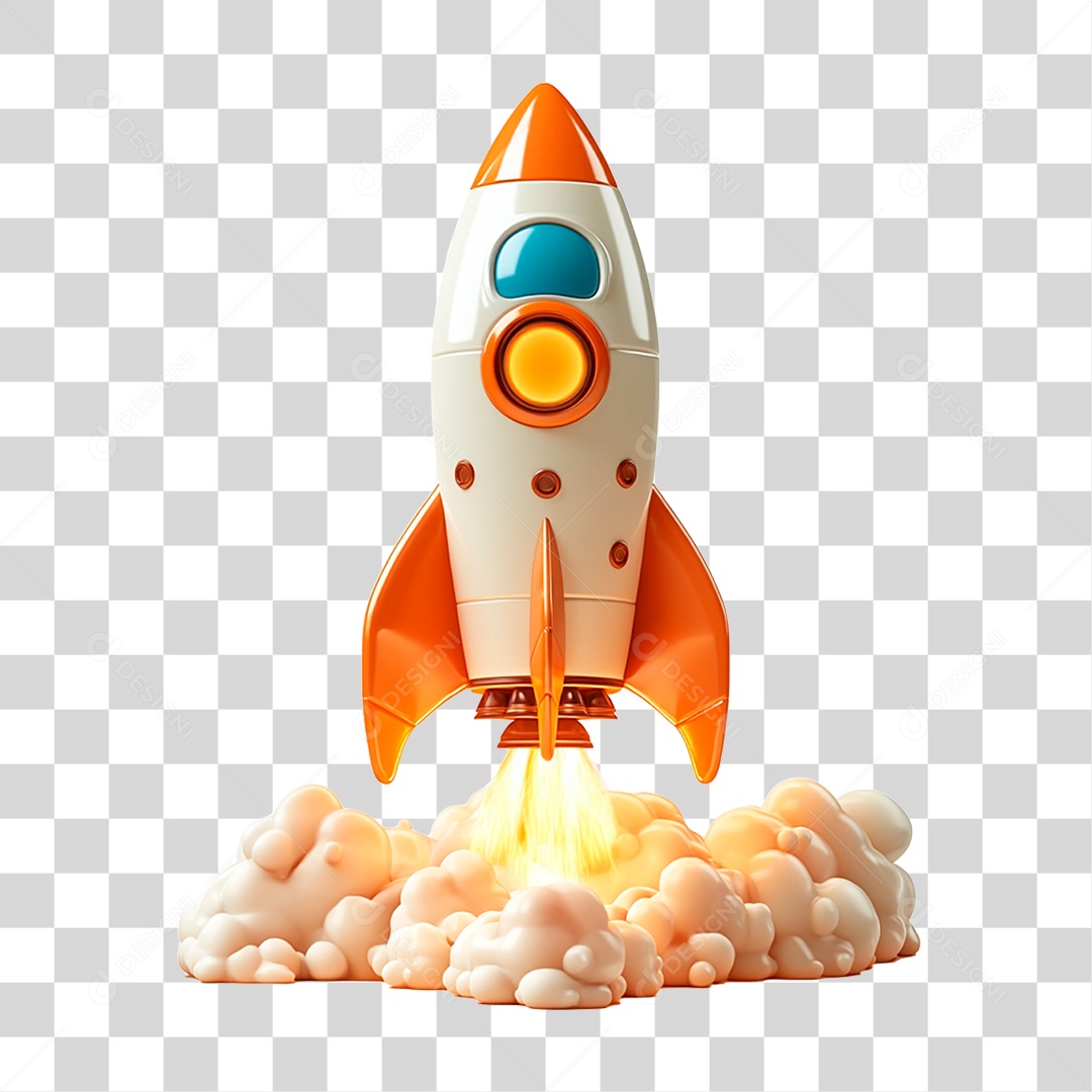 Foguete Espacial PNG Transparente