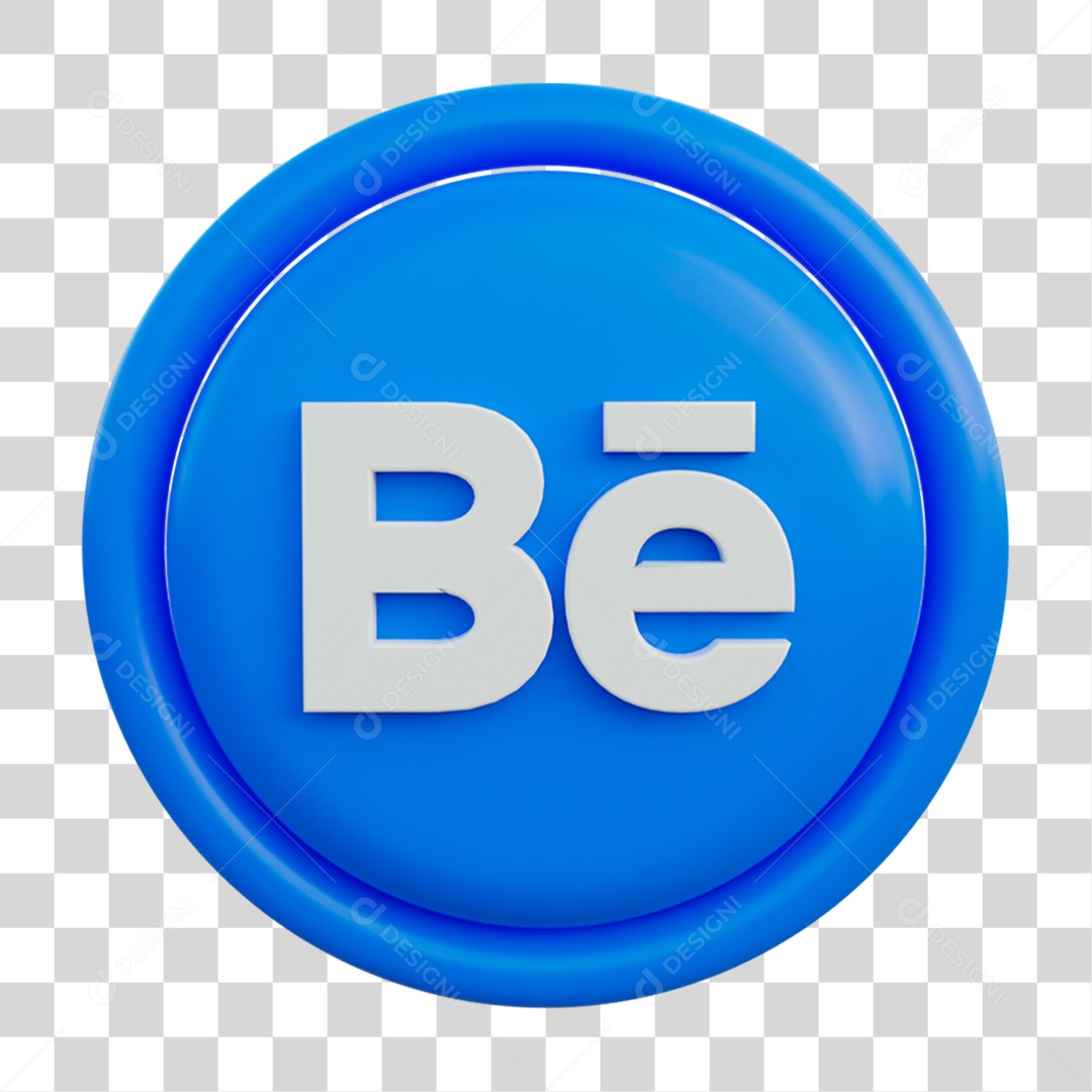 Ícone 3D Behance PNG Transparente