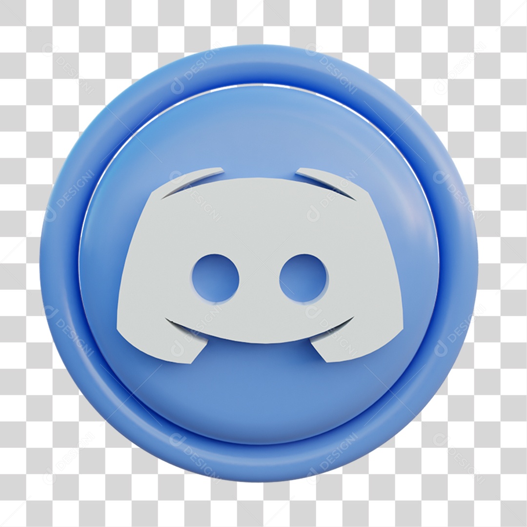 Ícone 3D Discord Aplicativo PNG Transparente