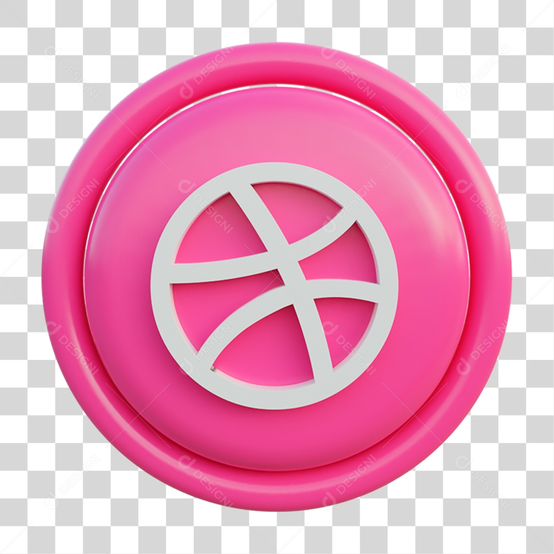 Ícone 3D Drible Aplicativo PNG Transparente