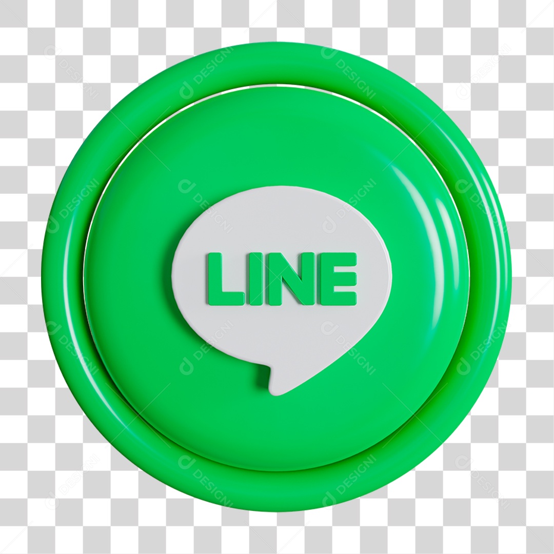 Ícone 3D Line PNG Transparente
