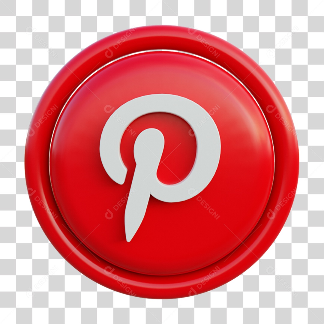 Ícone 3D Pinterest PNG Transparente