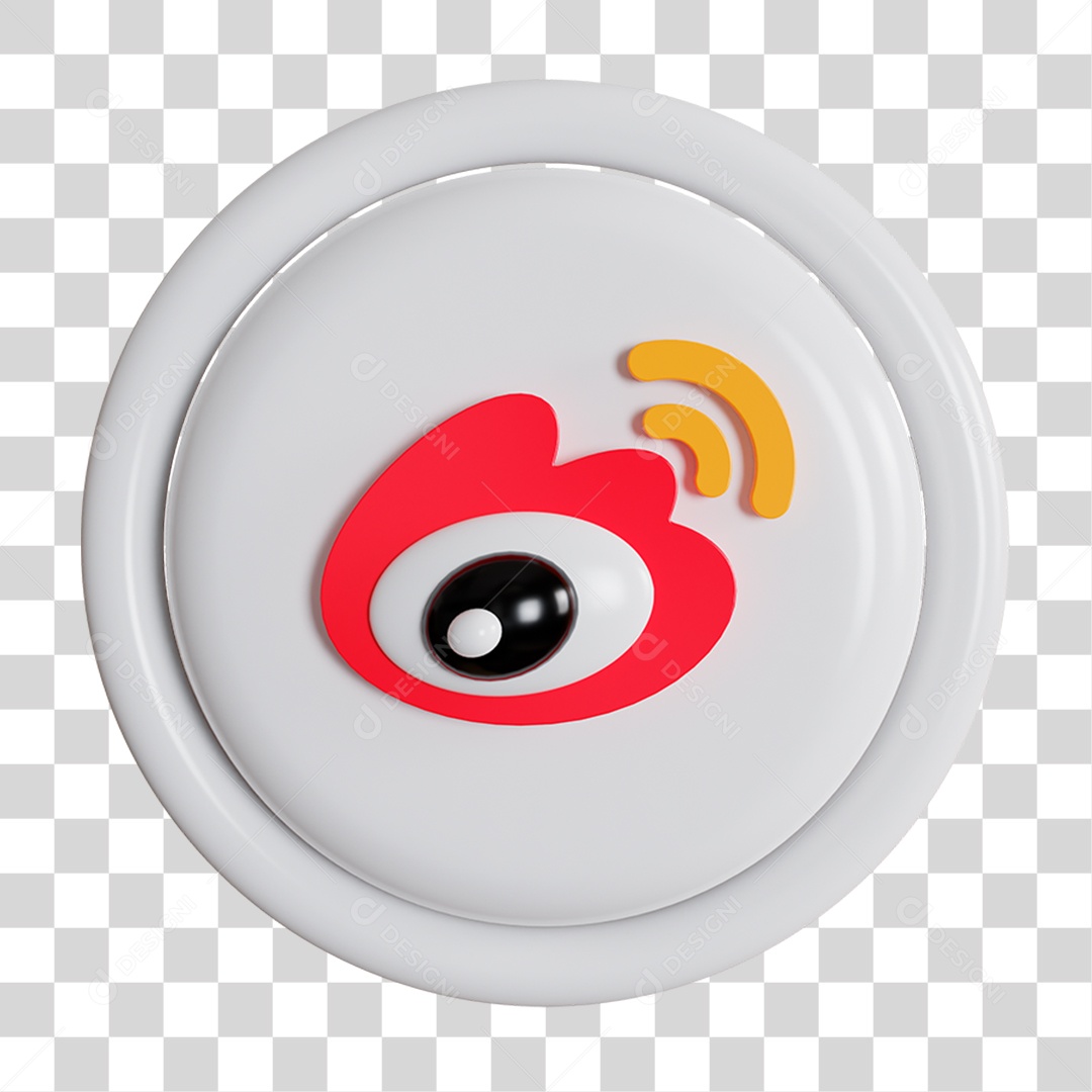 Ícone 3D Weibo PNG Transparente